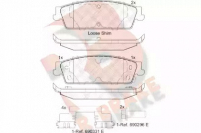R BRAKE rb2139 -  Комплект тормозных колодок, дисковый тормоз